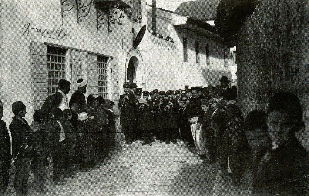 Military band at the Italian consulate, Durres