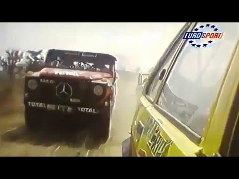 Mercedes 280 GE and Renault 20 Turbo duel on the 1982 Paris-Dakar