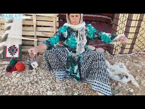 Wool spinning and carpet weaving_nomadic lifestyle of iran
