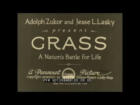 1925 ETHNOGRAPHIC DOCUMENTARY FILM " GRASS " MIGRATION OF BAKHTIARI TRIBE OF PERSIA / IRAN XD13934