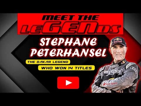 Meet the Legends: Stephane Peterhansel also know as Mr. Dakar