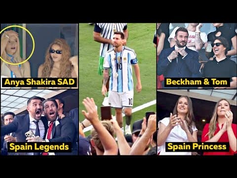 Shakira SAD as Spain Legends Celebrate WILDLY After World Cup win Against Messi
