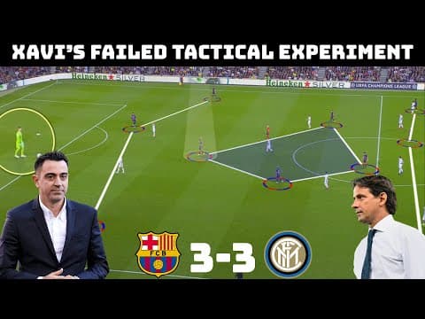 Tactical Analysis : Barcelona 3-3 Inter Milan | Xavi's Tactical Experiment |