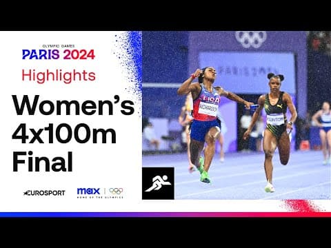 2024 USA Win the Women's 4x100m in Paris