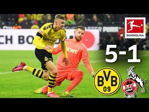 Haaland's record-setting goals, Dortmund 5-1 Köln
