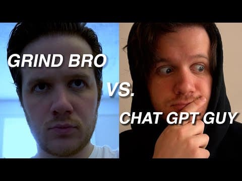 Hustle/grind alpha bro vs a ChatGPT guy