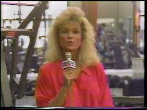 Bodybuilder Tonya Knight Tours Muscle Beach and World Gym in Venice, California in 1987