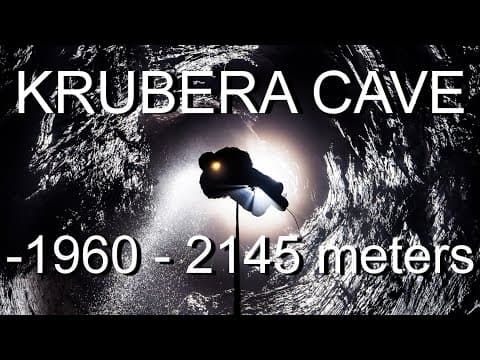Krubera cave from 1,960 to 2,145 metres