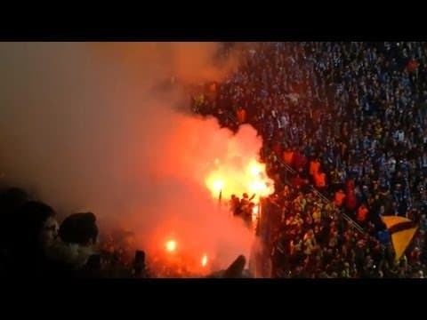 Dortmund away-end pyrotechnics at Schalke, Revierderby