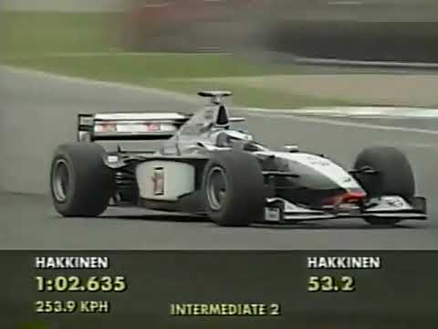 F1 – Mika Häkkinen (McLaren Mercedes V10) laps in qualifying – Great Britain 1998
