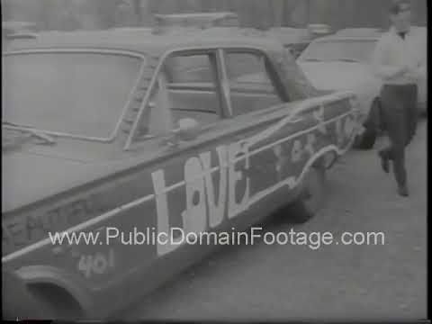 1967 Hippies at Detroit Love-In Rally (newsreel archival)