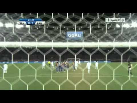 Barcelona 2-0 Santos Xavi Goal