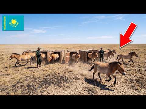 Kazakhstan Put 140 Wild Horses on a Dead Steppe - What They Did With Grass and Soil Was Unbelievable