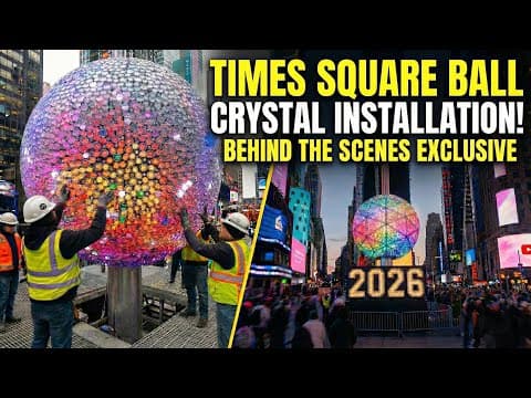 Times Square New Year ball — crystal installation