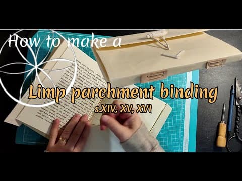 Making a limp parchment binding