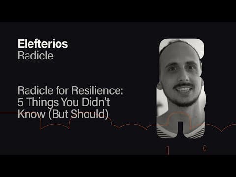 Radicle for Resilience, 5 Things You Didn't Know (But Should) - Elefterios