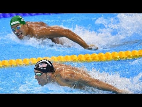 Phelps Death Stare at Le Clos
