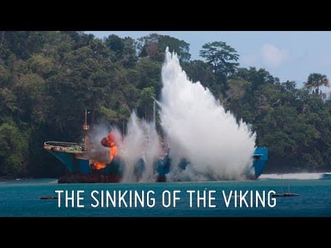 Dramatic Drone Footage of the Sinking of the Viking