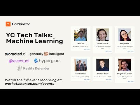 YC Tech Talks: Machine Learning