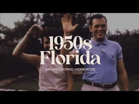 Archive footage of 1950s Florida: 16mm home movie film
