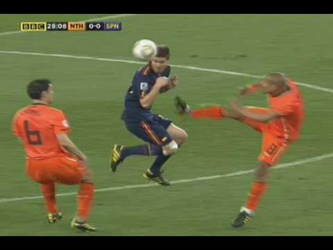 Nigel de Jong's kung-fu kick in the final