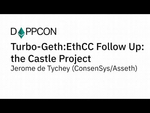 ETHCC Follow Up: the Castle Project - Jerome de Tychey (ConsenSys/Asseth)