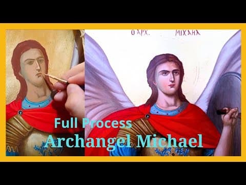 Painting a Byzantine Icon of Archangel Michael