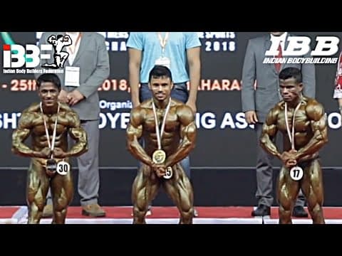 55kg weight category Mr INDIA 2018 - comparison and results
