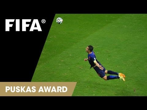 Robin van Persie's flying header vs Spain