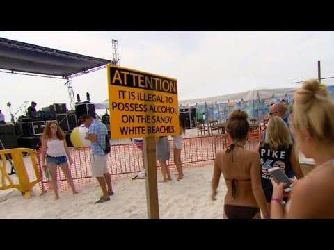 Two beaches, opposite directions