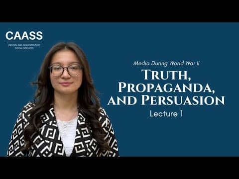 What is propaganda? A lecture on wartime media