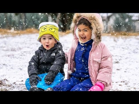 Texan Toddler's First Snow