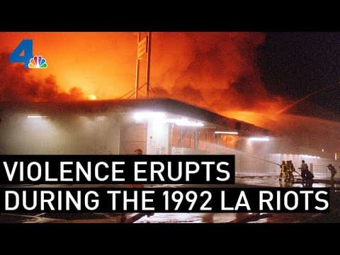 Raw footage as the 1992 riots erupt (NBCLA archive)