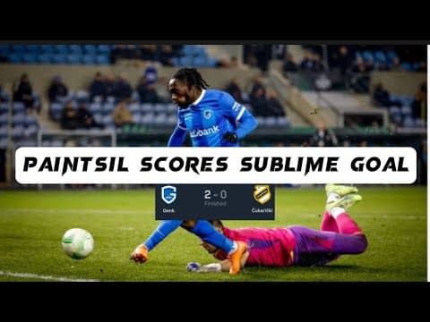 Joseph Paintsil dribbles keeper - KRC Genk 2-0 Cukaricki