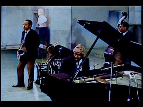 Thelonious Monk Quartet, at the University Aula, Oslo, Norway, April 15th, 1966 (Colorized)