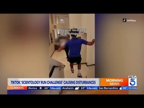 Police investigate Scientology "speed run" stunt in Hollywood (KTLA)