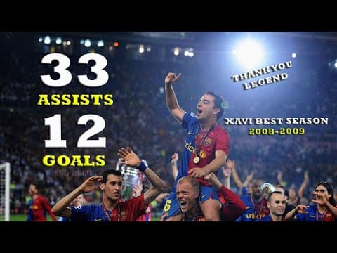 Xavi Best Season 2008-2009 For Barcelona || All 45 Goals & Assists