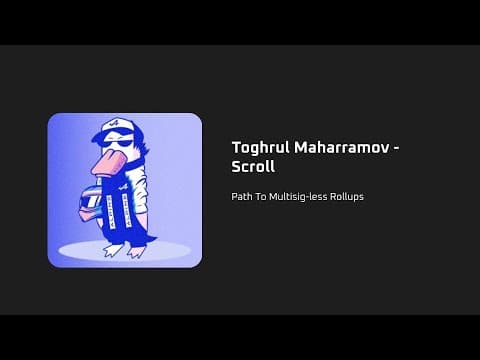 Path To Multisig-less Rollups - Toghrul Maharramov