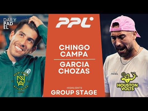 PUTTING UP A FIGHT! | Chingotto/Campa VS Garcia/Chozas | Padel Pro League | New York |…