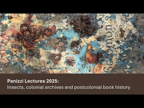 Panizzi Lectures 2025: insects and colonial archives