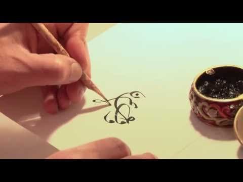A calligrapher on the shape of Arabic letters