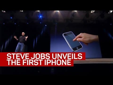 Steve Jobs unveils the iPhone
