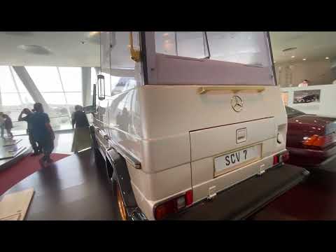 The G-Class popemobile at the Mercedes-Benz Museum