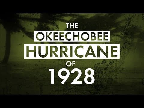 The 1928 Okeechobee hurricane