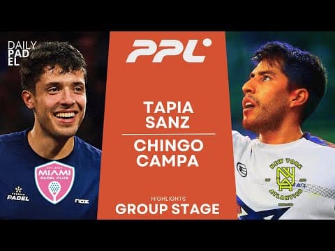 SUPER INTENSE! | Tapia/Sanz VS Chingotto/Campa | Padel Pro League | New York | Highlights