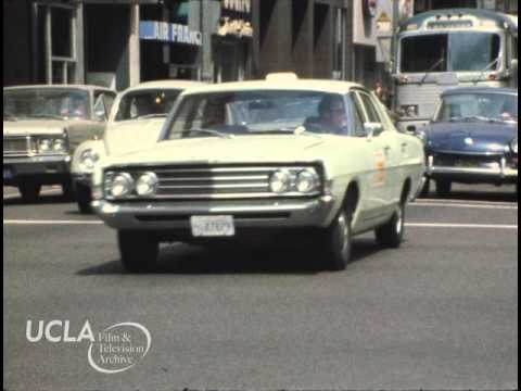 KTLA: gas stations & heavy traffic in LA (1973)