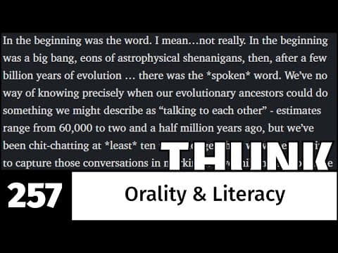 Orality and literacy