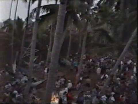 Goa-trance party at Vagator, Goa, 1992, pt 1.