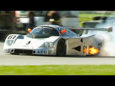 Speed Unleashed: Sauber Mercedes C9 in Epic Drag Race at Europe's Highest Airport!