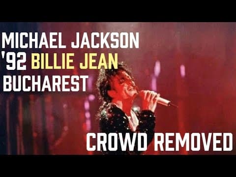 Michael Jackson - Billie Jean ( Live In Bucharest, October 1st,1992) - Crowd Removed.